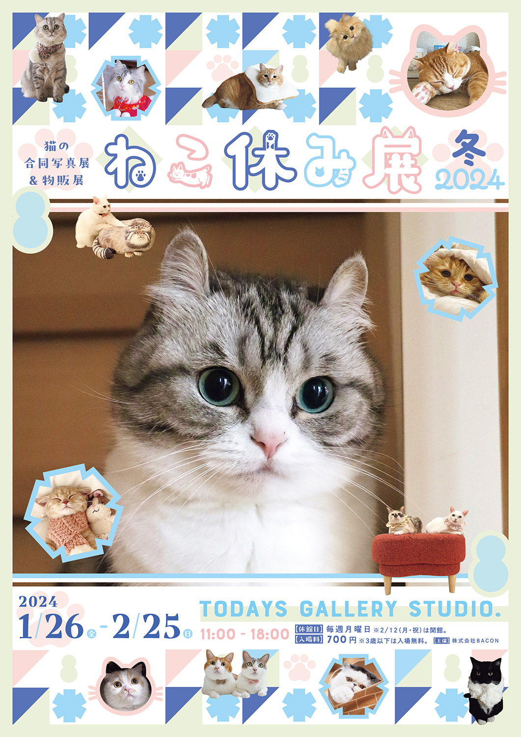 猫の絵 「ねこ no.4」 原画 - 絵画